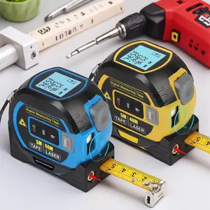 3-in-1 Digital Laser Distance Measure, 196ft/60m, Backlit LCD, Multi-Unit, Portable Tool for Indoor/Outdoor Use