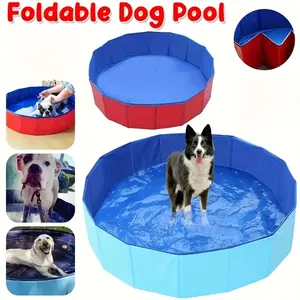 1 Pack Durable PVC Dog Bathing Pool – Non-Inflatable Round Pet Bathtub for Cats & Dogs, Ideal for Swimming, Bathing & Play – Perfect for Summer Water Fun