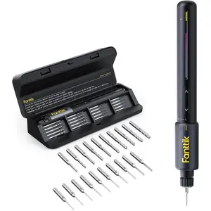 【FathersDayGift】Fanttik K2 Nano Power Drill, Mini Precision Drill, Hand Drill, 20 Drill Bits, 800mAh Rechargeable, Tool Kit for DIY Projects, Shells, Plastic, Jewelry, PCB, Aluminum Plate