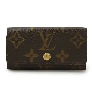 Pre-owned Louis Vuitton Canvas Small Leather Goods Multicles 4 Monogram Key Case