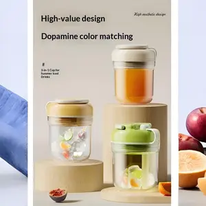 Summer 2-in-1 Portable Travel Cup: Ice Mold & Drinking Vessel — Handheld Cold Drink Cup & Refrigerator Ice Tray Drinkware