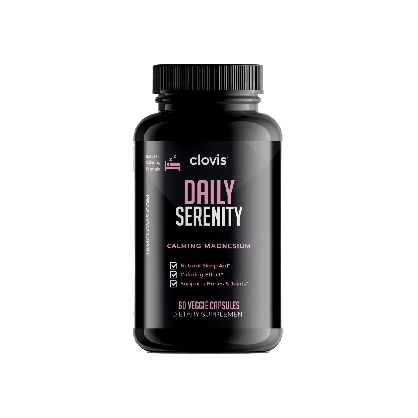 Clovis Daily Serenity Calming Magnesium - 250mg Magnesium Glycinate - Natural Sleep Aid & Joint Support - 60 Veggie Capsules - Healthcare Supplement