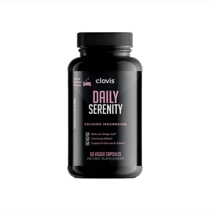 Clovis Daily Serenity Calming Magnesium - 250mg Magnesium Glycinate - Natural Sleep Aid & Joint Support - 60 Veggie Capsules - Healthcare Supplement