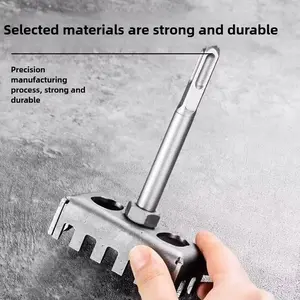 Square Hole Puncher Drill Bit, Durable Hardened Electric Hammer Tool for Wall Wood Drywall, DIY Electrical Wiring Concealment Kit