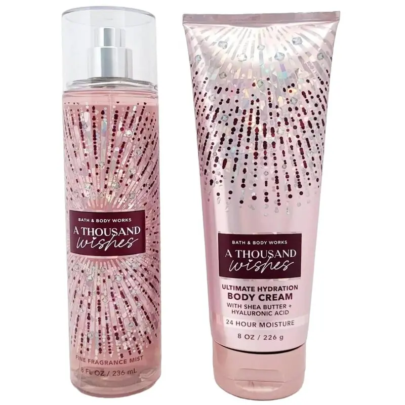 Bath & Body Works - Signature Collection - A Thousand Wishes- Gift Set- Fine Fragrance Mist & Ultra Shea Body Cream by Bath & Body Works