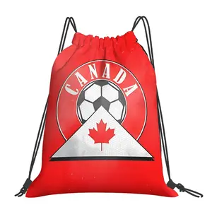 1pc Canada Soccer Drawstring Bags Outdoor Sports Portable Storage Bag Bundle Pocket Rope Bag