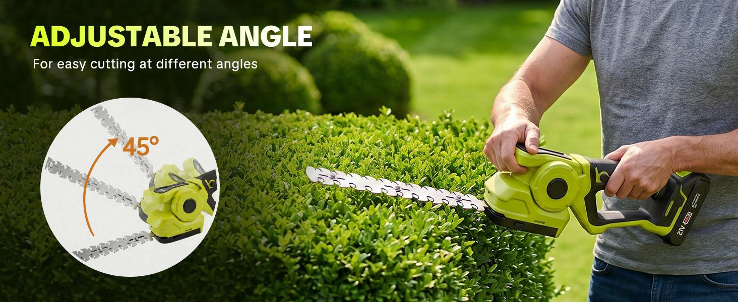 SEESE Cordless 2-in-1 Grass Shear & Shrub Trimmer, Handheld Electric Hedge Trimmer, 2*21V Batteries,Lightweight for Lawn Hedge Garden Yard Maintenance SEESE Cordless 2-in-1 Grass Shear & Shrub Trimmer, Handheld Electric Hedge Trimmer, 2*21V Batteries,Lightweight for Lawn Hedge Garden Yard Maintenance