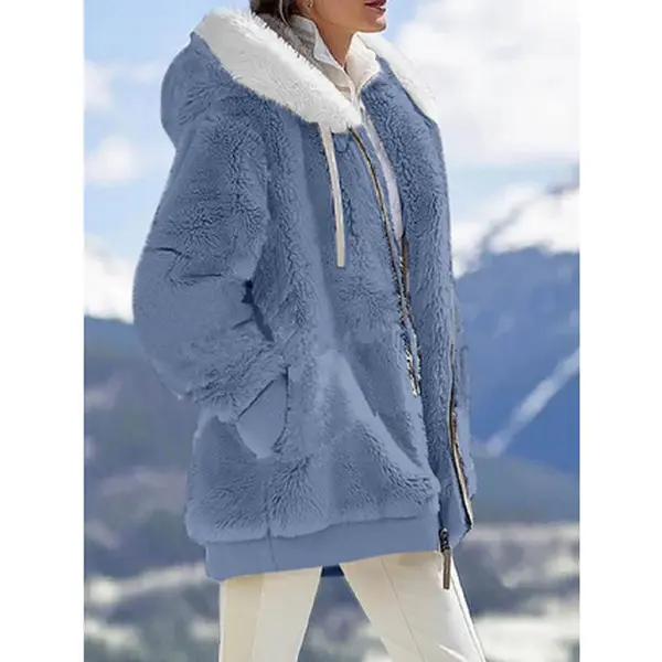 Fall And Winter Loose Plush Long Sleeves With Zippered Pockets And Hooded Warm Jacket # Douyin Recommends For You # Douyin Made Me Buy It # Food Videos # Home Supplies # Trending Videos # Obsessed. # Economy # Black Friday # Must-Have For Workers # Clothi