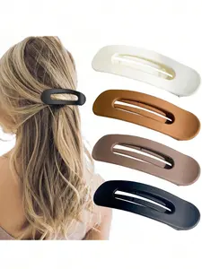 Solid Color Hair Clip, Hair Accessories for Women & Girls, Minimalist Headwear Suitable for Thick Hair, Fashion Hair Accessories for Party, Daily Clothing Decor
