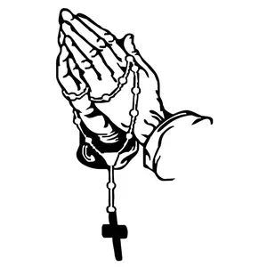 Laser Car Sticker Prayer Rosary Waterproof Reflective Motorcycle Window Decal Spiritual Protection Holographic Finish Easy Application