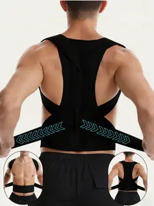 JMK Back Brace Posture Correcto Shoulder Straightener for Women and Men, Adjustable Full Back Support Upper and Lower Waist Belt, Unisex Waist Trainer Anti Hunchback, Waist Training Belt, Perfect For Sports & Office Use