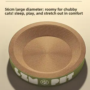 Cat Scratching Board Cat House Integrated Wear-resistant Scratch-resistant Non-shedding Round Extra Large Corrugated Paper Vertical Board Basin Cat Toy