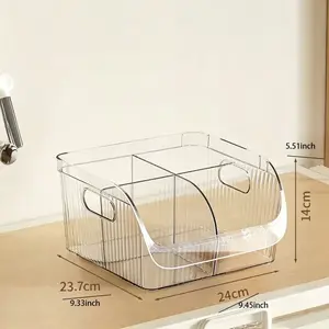 Multifunctional Storage Box for Coffee Cups, Disposable Paper Cup Organizer, Partitioned Plastic Home Luxury Storage Box