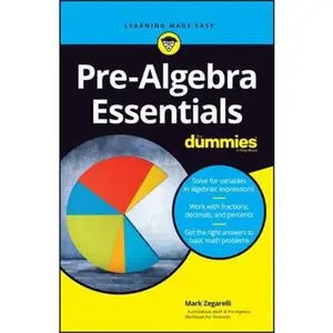 USED-Pre-Algebra Essentials for Dummies by Zegarelli, Mark (Paperback)