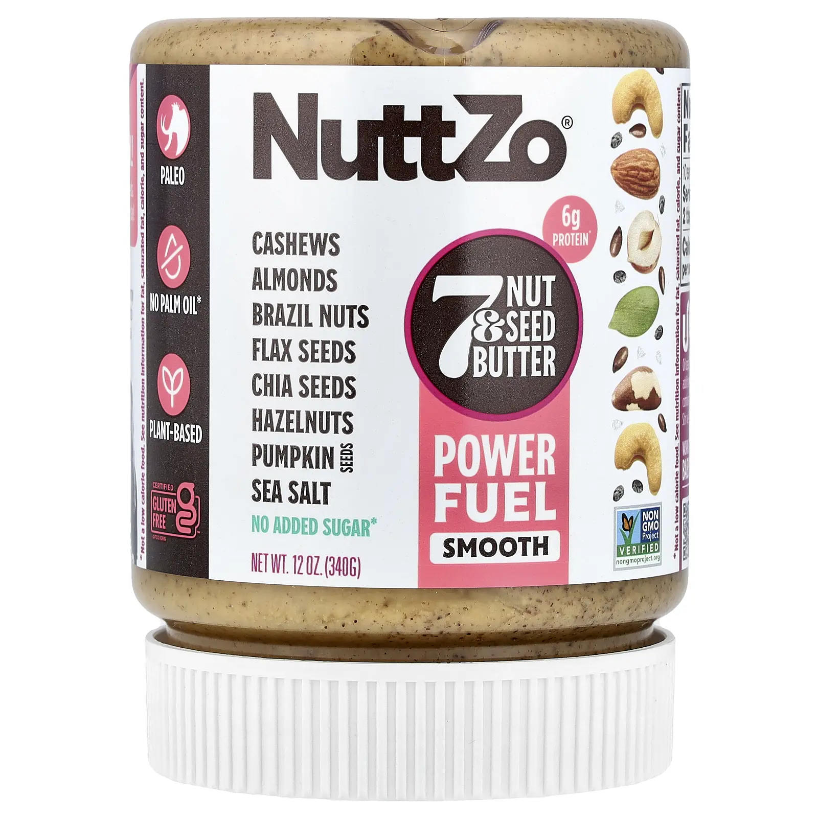 Nuttzo Power Fuel, 7 Nut & Seed Butter, Smooth, 12 oz (340 g) Nuttzo Power Fuel, 7 Nut & Seed Butter, Smooth, 12 oz (340 g)