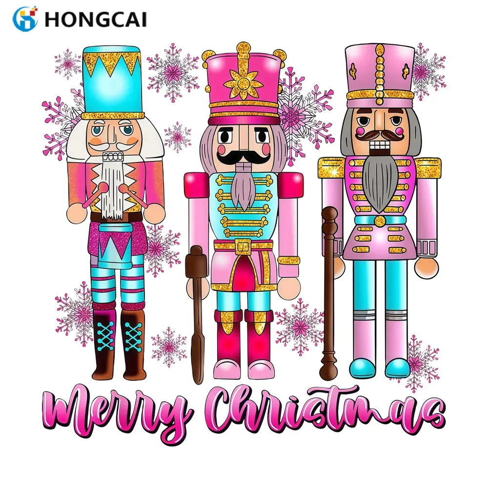 Dreamy Nutcracker Christmas Iron-On Patch, Classic Nutcracker with Snowflake & Merry Christmas, DIY Holiday Clothing Decor Gift Wrapping