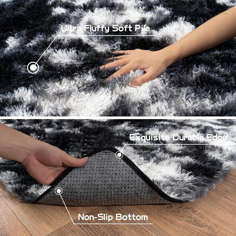 REZUTAN Soft Faux Fur Shag Rug Aesthetic Decor Carpet for Living Room Bedroom Home Decor High-Quality Faux Fur Material