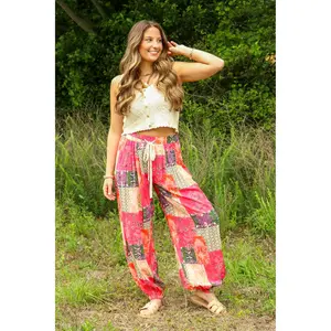 Artisan Ease Patchwork Flowy Pants