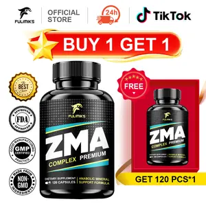 Zinc and Magnesium Supplement, Zinc Magnesium Aspartate Post Workout Capsules for Men Women, with Vitamin B6, Turmeric for Nighttime Recovery, Reduce Fatigue, Boost Immunity & Sleep, 120 Pills,  Buy 1 Get 1