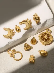 Stainless Steel Gold Plated Moon Cat Globe Pendant, Handmade Necklace Bracelet DIY Jewelry Accessory, Unique Gift Idea