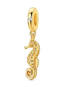 Silver Color Seahorse Pendant, Perfect for 3mm Bracelet Necklace DIY, Elegant Summer Accessory, Value-Added Jewelry Charm, Ocean Jewelry