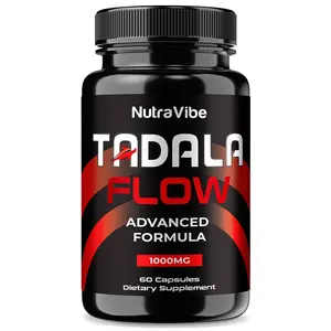 Tadala Flow Capsules - TadalaFlow Advanced Formula 1000mg Capsules with Natural Ingredients for Health & Wellness 60 Count
