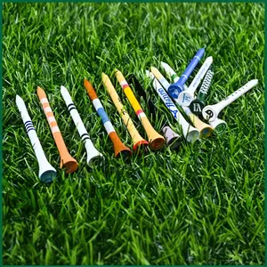 Premium Wooden & Bamboo Golf Tees - Mixed Colors Multiple Lengths Low Wholesale Price Fast Shipping Eco-Friendly Durable Tees for Casual & Competitive Games