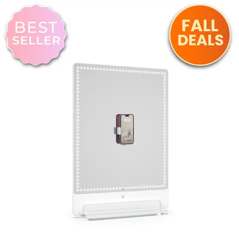 RIKI LOVES RIKI TALL | Luxurious LED Tabletop Vanity Mirror with Bluetooth Remote Control no Heat Generation, With Charging port
