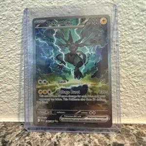 Zekrom EX SIR #166 Black Bolt 2025 Pokemon Trading Card Game Card with Slash and Voltage Burst Abilities