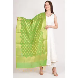 Saanvi Jacquard Green Dupatta