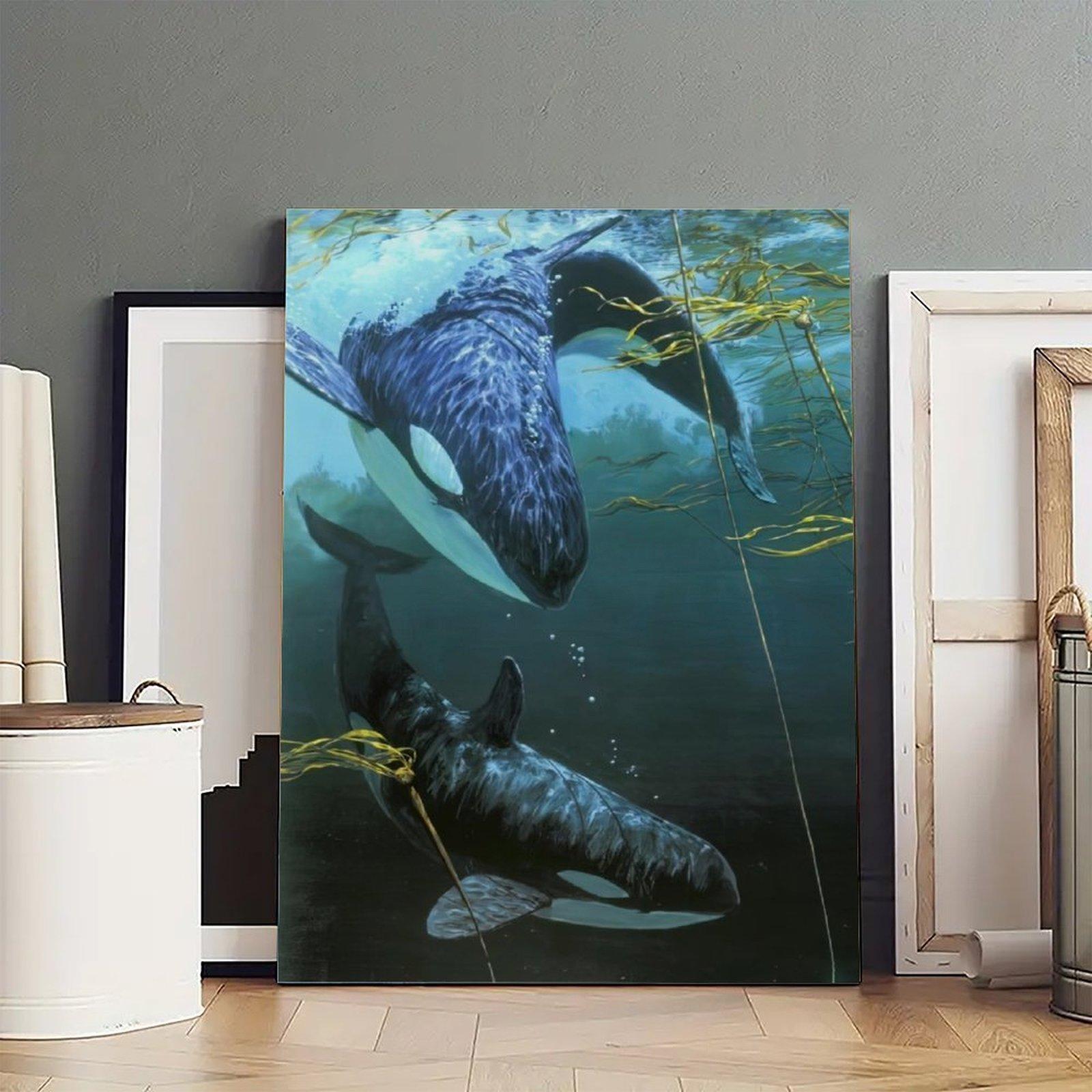 Sea Animal Poster Orca Poster Decorative Painting Canvas Wall Art Picture Print Modern Family Bedroom Decor