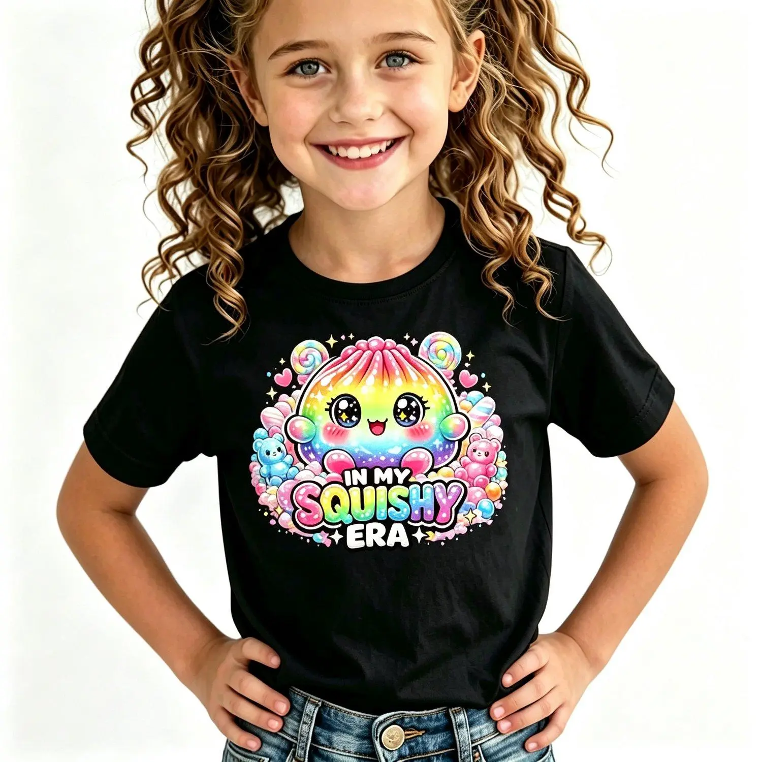 Boys T shirts Cute Kawaii Squishy Era Shirt Colorful Rainbow Squishy Graphic Kawaii Squishy Era Casual Tee Perfect Gift for Squishy Toy Lovers Youth Short Sleeve Top