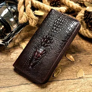 Men's Anti-Theft Wristband Wallet - Genuine Cowhide Leather Long Business Clutch Bag, Multi-Card Slot and Cash Holder Design - Professional Daily Dual-Use Thickened Version (Compatible with Smartphones*)