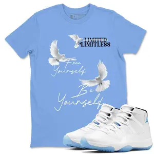 Free Yourself Be Yourself Sneakerhead Gift - T-Shirts To Match AJ11 Retro Legend Blue	