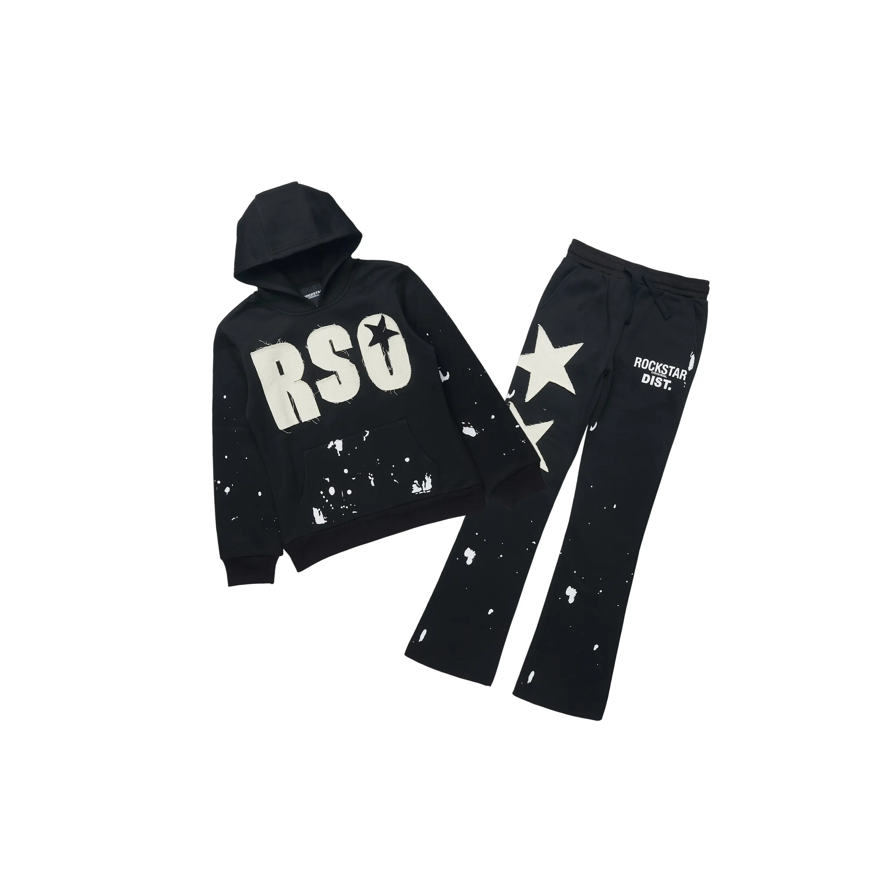 Girls Kymesha Black Stacked Track Set
