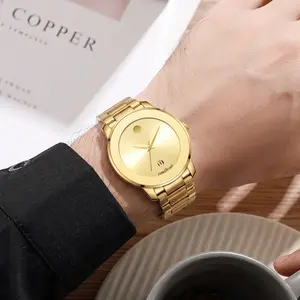 Luxury business quartz watches for men and women feature solid, hypoallergenic stainless steel strap with calendar function, deep waterproof, minimalist design, elegant, precise and durable for business travel, suitable for daily wear and gift giving