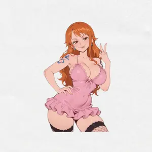 Nami Anime Vinyl Sticker, OP Waifu Decal, Waterproof Anime Girl Sticker