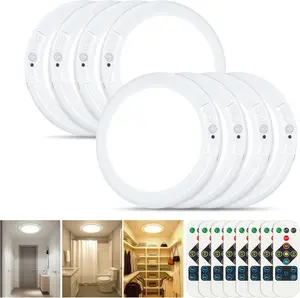GMOX 8 Pack Wireless Magnetic LED Night Light - Rechargeable, Adjustable, Motion Sensor Puck Light with Remote, Long-Lasting, Renter-Friendly for Indoor Use Stairs & Cabinets (Kitchenware, Bar & Wine Utensils Accessory)