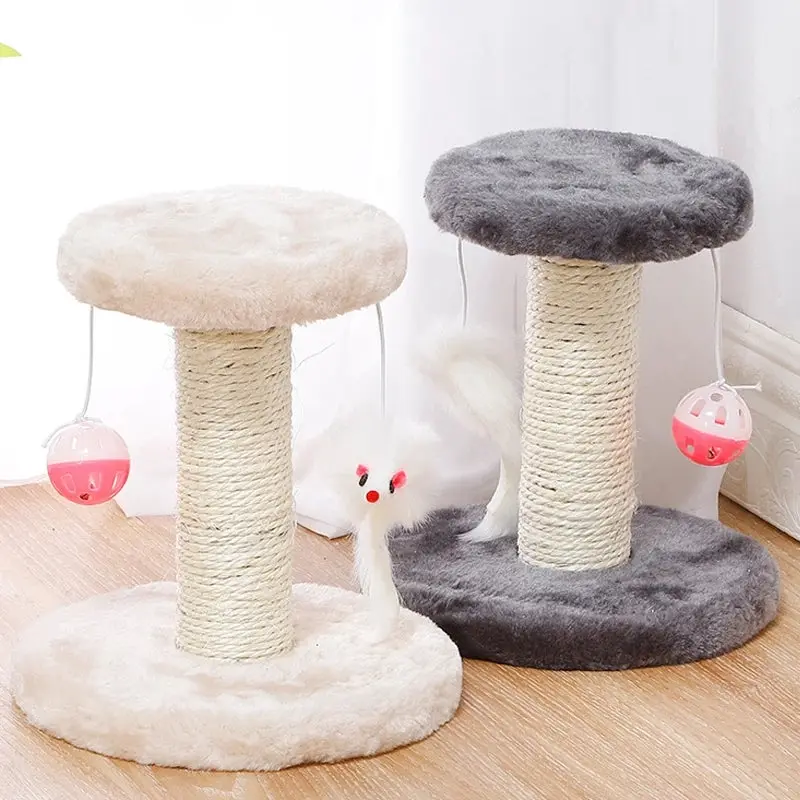 Indoor Cat Scratching Post Sisal Cat Scratcher Interactive pet toys for Cats Kitten Playing Toys Cat Tree Toys Pet Supplies