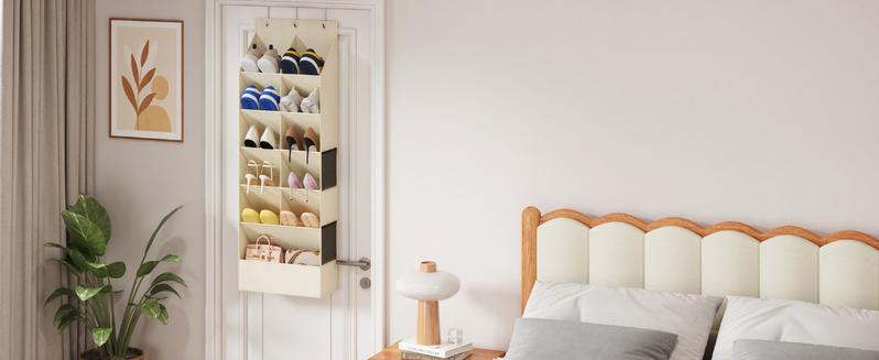 Lifewit Over the Door Shoe Organizers, Hanging Shoe Rack with 11 Pockets, 5 Layers Shoe Holder for Closet Door Storage