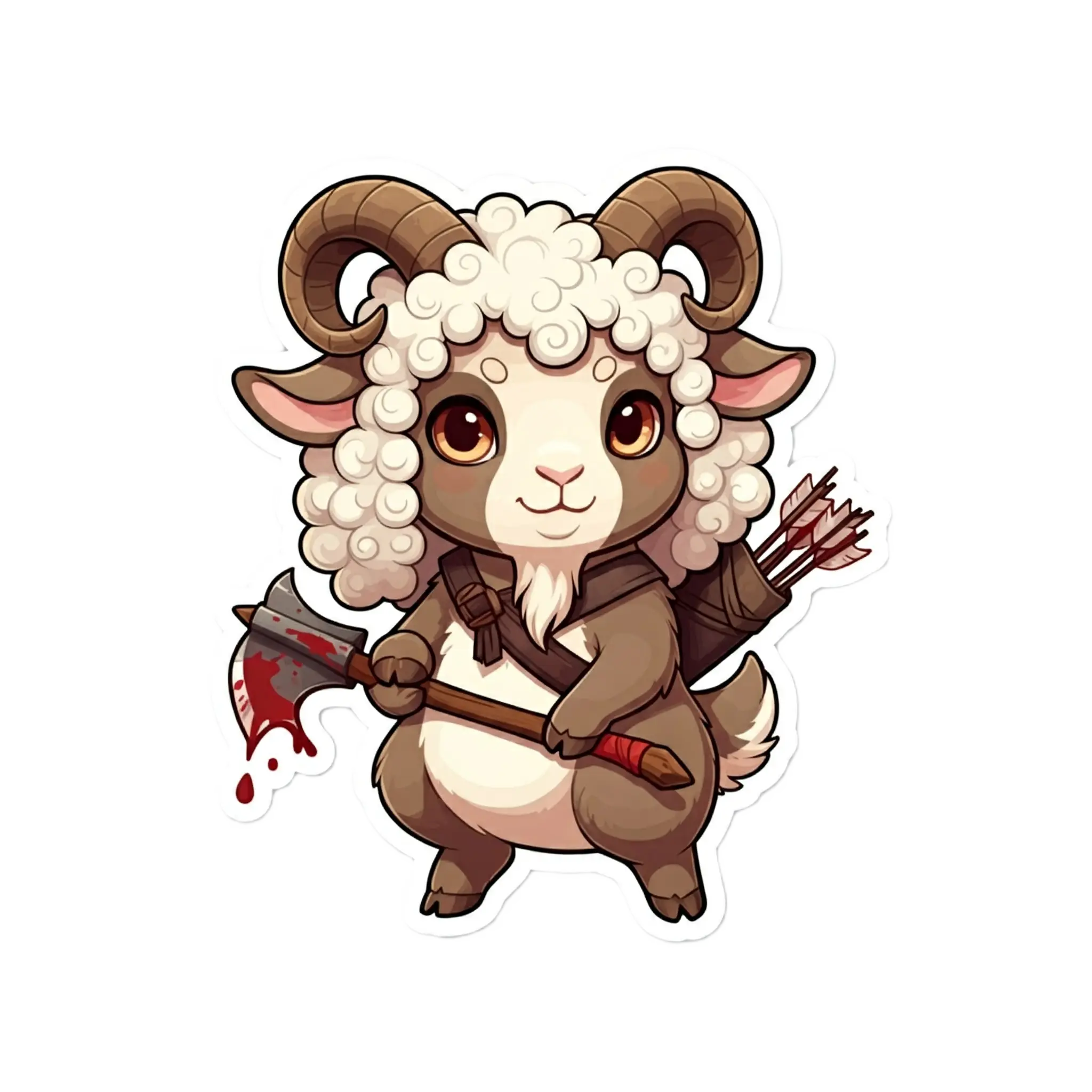 An Adorable Gorehorn Goat 4 Sticker.
