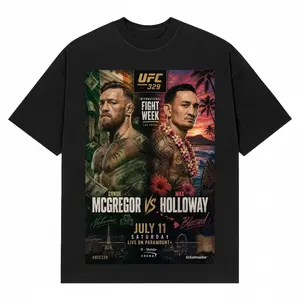UFC 329 Conor McGregor vs Max Holloway Graphic Tee, UFC International Fight Week Las Vegas Shirt, Notorious vs Blessed MMA Fighter T-Shirt, Ultimate Fighting Championship Fan Apparel, Gift for UFC Fans, Unisex Cotton Tee