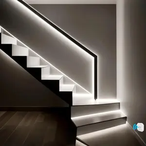 LED Motion Sensor Table Lamp, Flexible Strip Light with USB Port, Adjustable Length for Stairs, Hallways, and Weddings, Light Decor