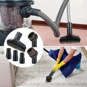 Vacuum Attachments Vacuum Brush Attachment - Round Horse Hair Vacuum Brush Attachment for Vacuums with Adapter - (1-1/4" To 1-3/8" Vacuum Hoses) -Universal Household Cleaning Tool
