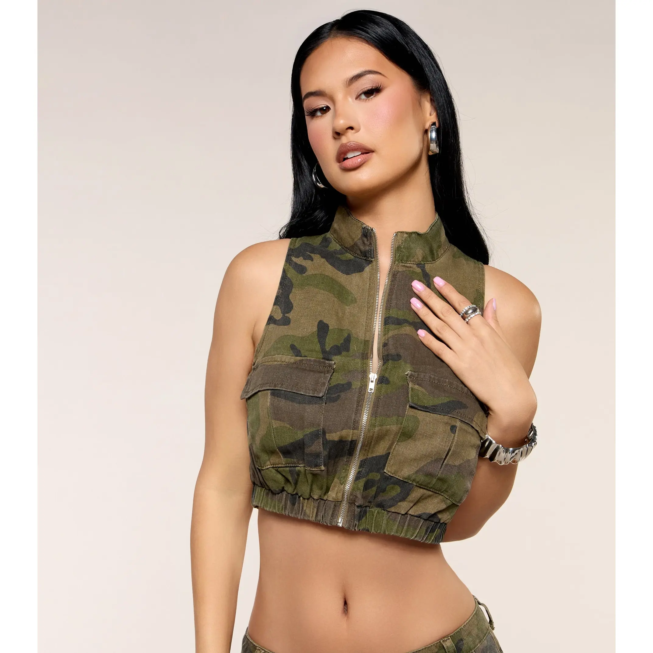 Booked Up Camouflage Denim Vest