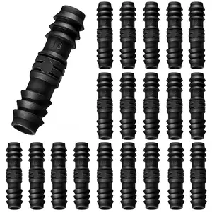 20 PCS Drip Irrigation Fittings Kits Barbed Coupling Connectors Drip Line Coupler Connector, Fits for Most 1/2 Inch PE Pipe or O.D. 16Mm Drip Tubing in Irrigation Sprinkler System RYXZEN