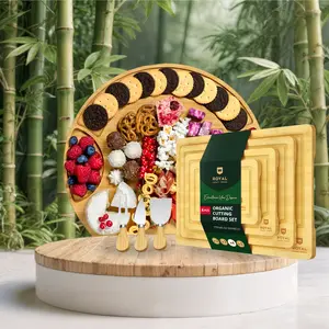 [3] Cheese Board Round & Cutting Board Set of 4