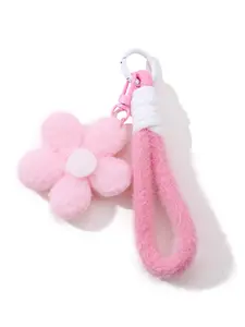 Cute Sweet Cartoon Plush Keychain, Macaron Color Bag Charm, Winter Fashion Accessory, Perfect Gift for Friends and Family, Soft Fabric Material, Fuzzy Keychain