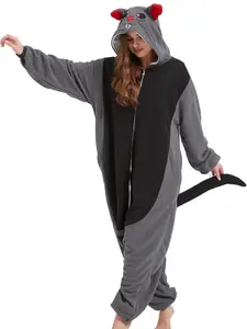 Rat Onesie Mouse Costume Pajamas Halloween Costumes Animal Cosplay Pajamas Warm Sleepwear For Men Women Christmas sets Oversized Hooded Wearable Blanket