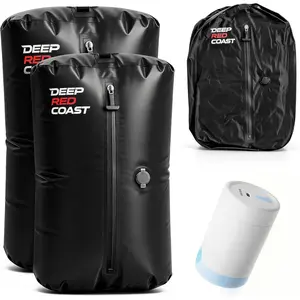 Vacuum Bags for Travel with Pump, 12GAL Compression Packing Cubes with Shoulder Strap, IP68 Reusable Vacuum Packing Cubes for Luggage, Backpack, Suitcase, Yoga, Swim, Beach